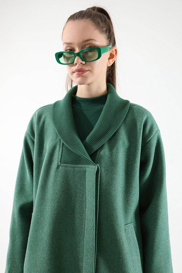 Ribana Collar Cachet Coat Mint - 2