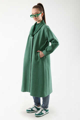 Ribana Collar Cachet Coat Mint - 5