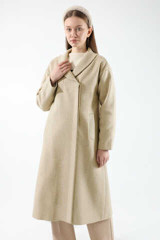 Ribana Collar Cachet Coat Stone - 4