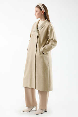 Ribana Collar Cachet Coat Stone - 5