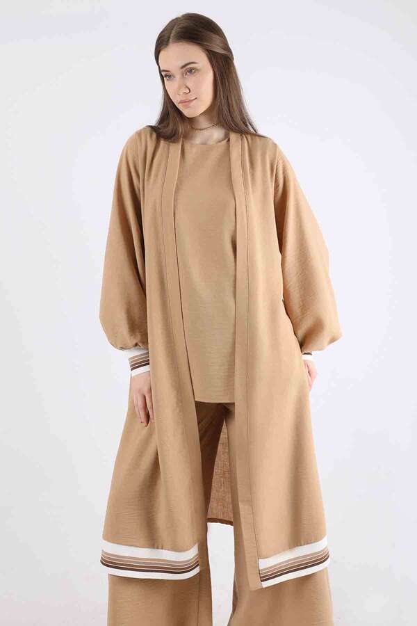 Ribanalı Abaya Takım Camel - 2