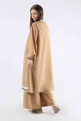Ribanalı Abaya Takım Camel - 5
