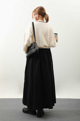 Ribanalı Kısa Kazak Krem - 7