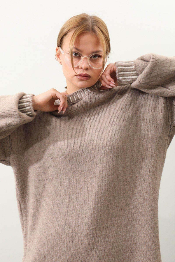 Ribanası İki Renkli Kazak Vizon - 6