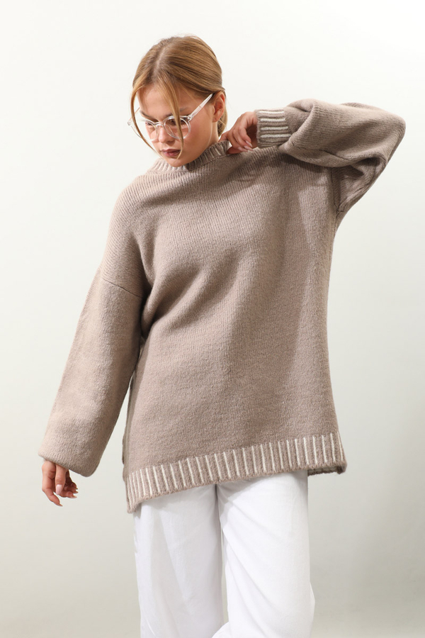 Ribanası İki Renkli Kazak Vizon - 1