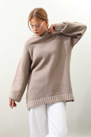 Ribanası İki Renkli Kazak Vizon - 1