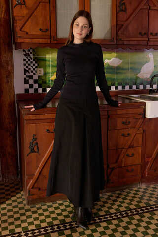 Ribbed Body Top Black - 4