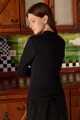 Ribbed Body Top Black - 6