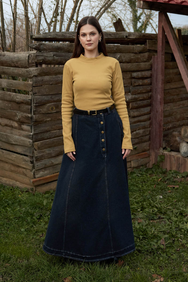 Ribbed Body Top Mustard - 4