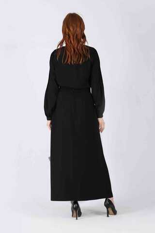 Ribbed Skirt Blouse Set Black - 5