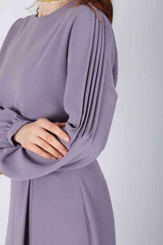 Ribbed Skirt Blouse Set Lilac - 4