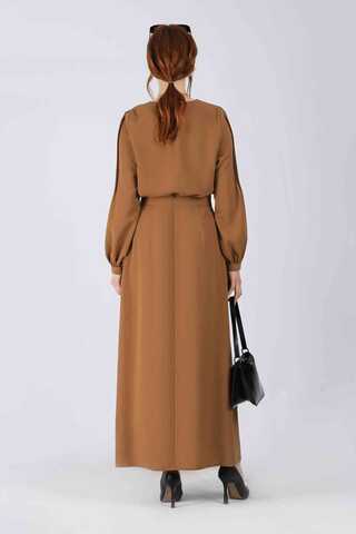 Ribbed Skirt Blouse Set Tan - 5