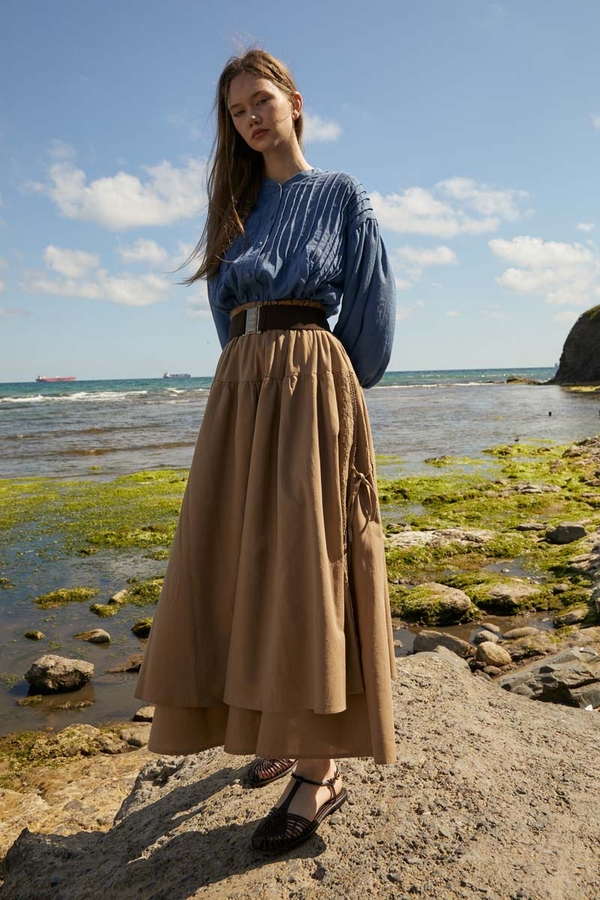 Ribbed Voile Shirt Indigo - 7