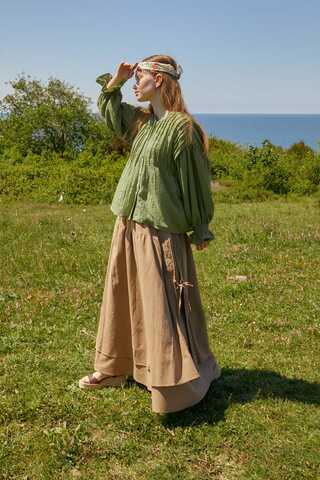 Ribbed Voile Shirt Soft Green - 9