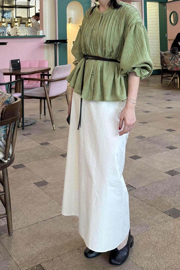 Ribbed Voile Shirt Soft Green - 2