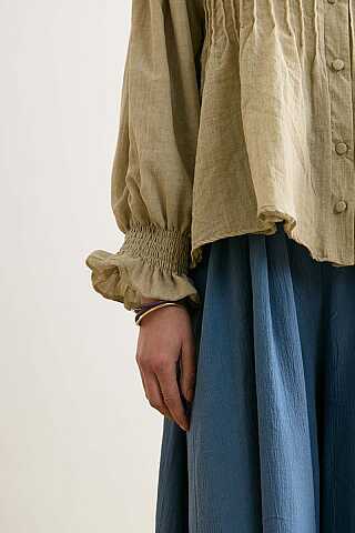 Ribbed Voile Shirt Stone - 2