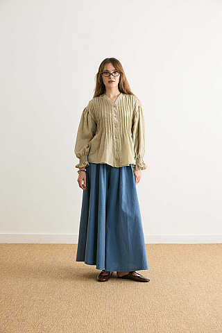 Ribbed Voile Shirt Stone - 5