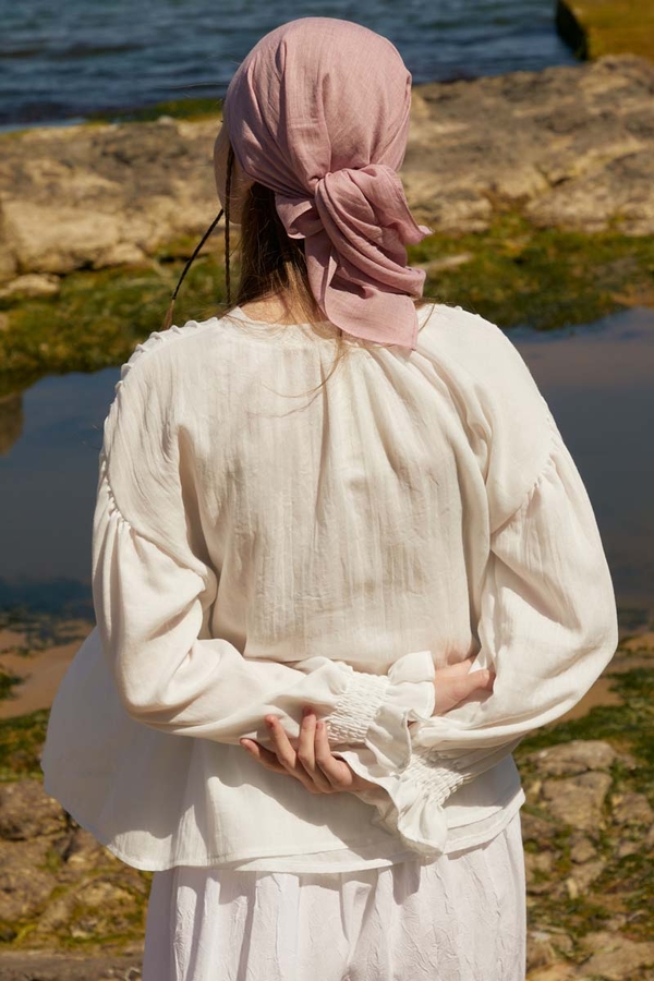 Ribbed Voile Shirt White - 13