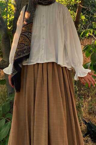 Ribbed Voile Shirt White - 3