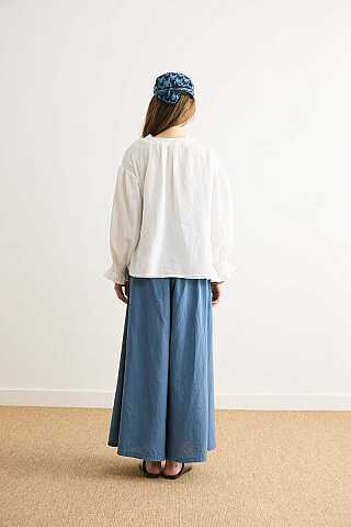Ribbed Voile Shirt White - 9