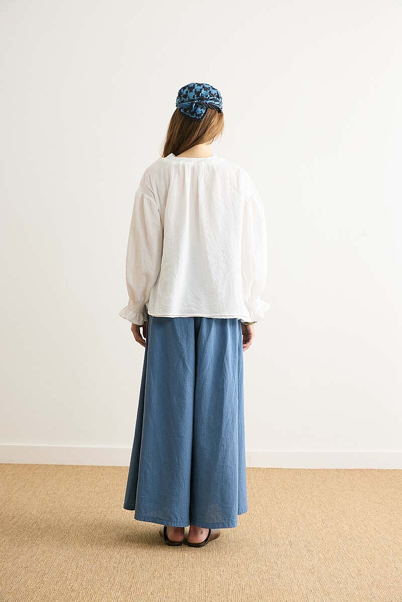 Ribbed Voile Shirt White - 9