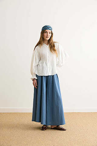 Ribbed Voile Shirt White - 6