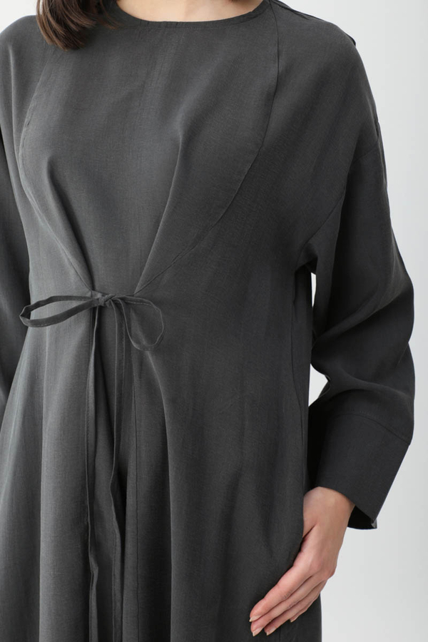 Ribbon Detail Dress Anthracite - 10