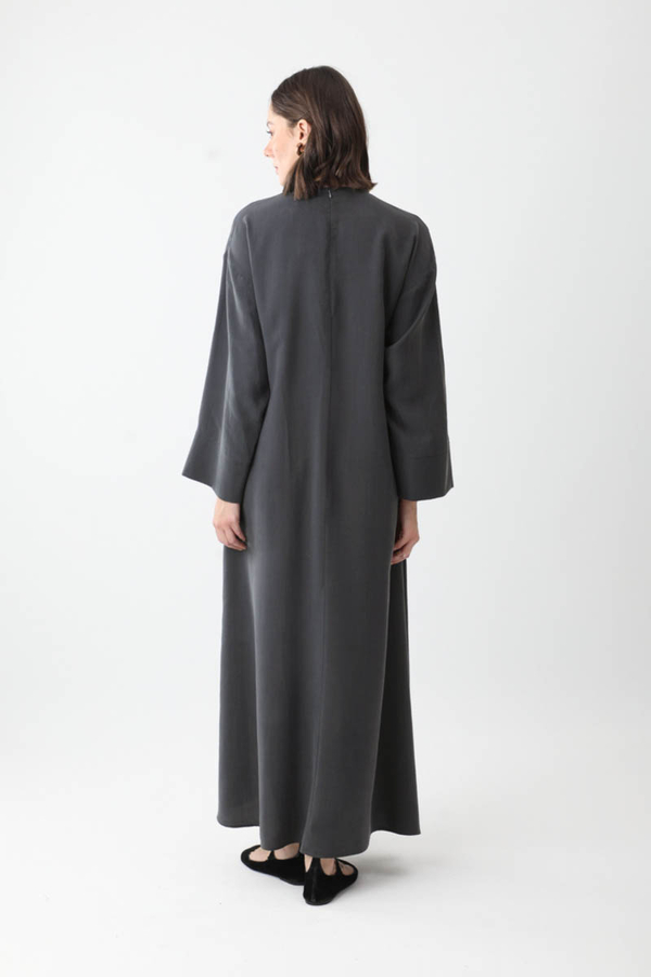 Ribbon Detail Dress Anthracite - 11