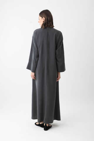 Ribbon Detail Dress Anthracite - 11