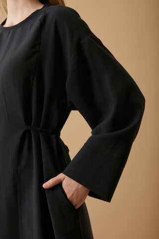 Ribbon Detail Dress Black - 9