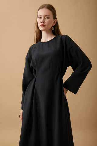 Ribbon Detail Dress Black - 2