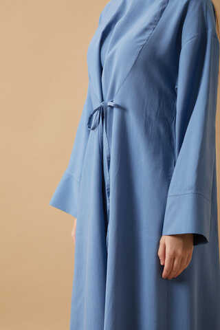 Ribbon Detail Dress Indigo  - 8