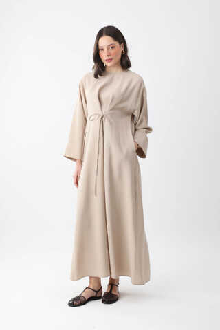 Ribbon Detail Dress Stone - 3