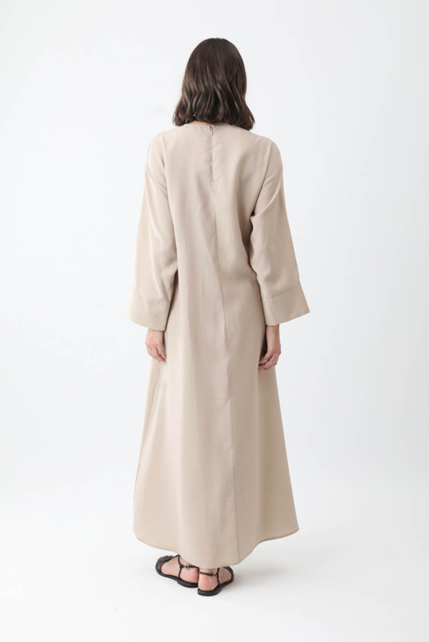 Ribbon Detail Dress Stone - 7