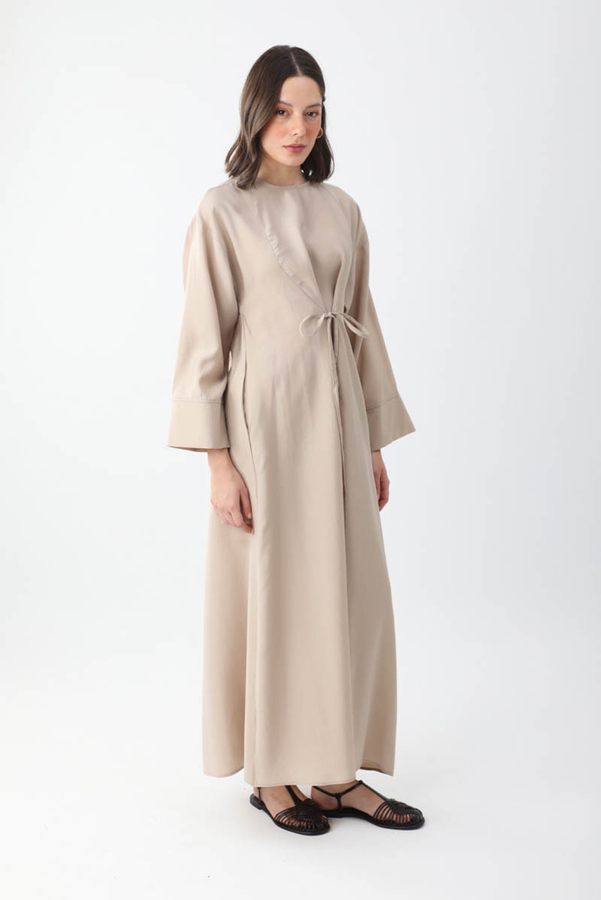 Ribbon Detail Dress Stone - 4