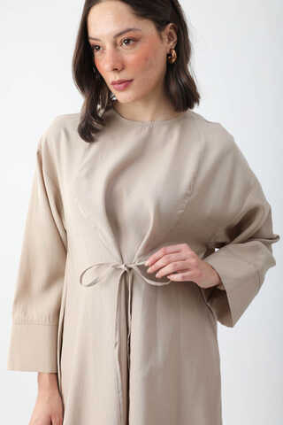 Ribbon Detail Dress Stone - 5