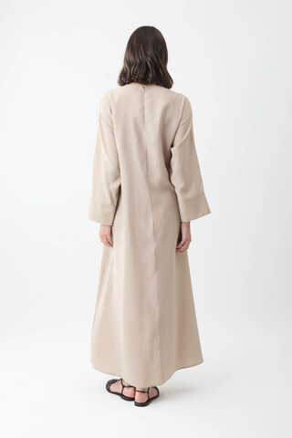 Ribbon Detail Dress Stone - 7