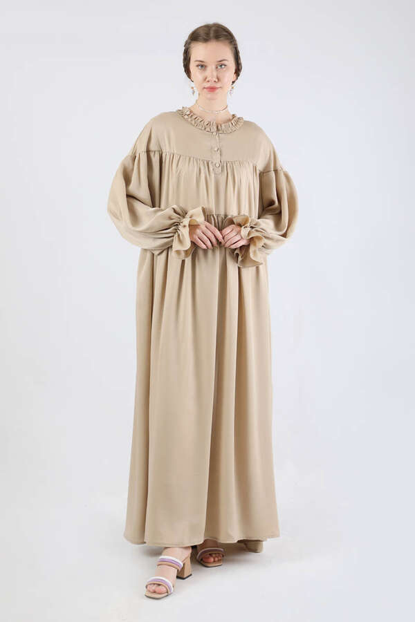 Robalı Saten Elbise Taş - 3