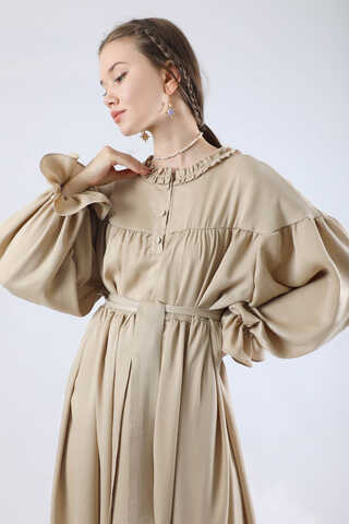 Robalı Saten Elbise Taş - 4