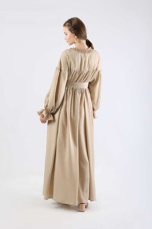 Robalı Saten Elbise Taş - 5