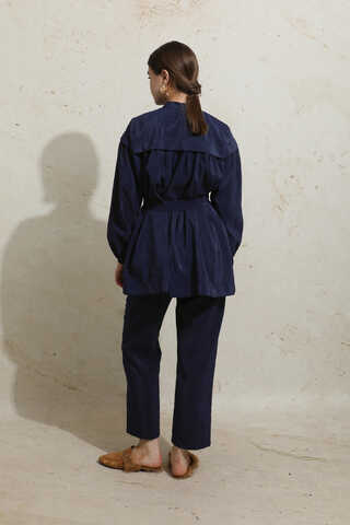 Robası Detaylı Tunik Takım Lacivert - 8