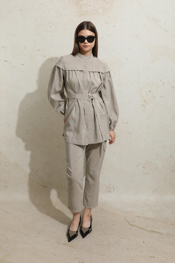 Robası Detaylı Tunik Takım Taş - 3