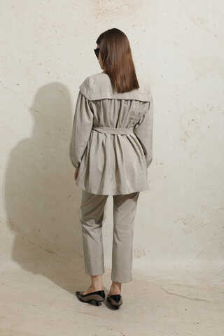 Robası Detaylı Tunik Takım Taş - 6