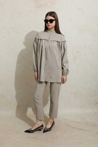 Robası Detaylı Tunik Takım Taş - 2