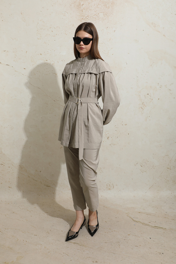 Robası Detaylı Tunik Takım Taş - 5