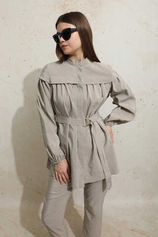 Robası Detaylı Tunik Takım Taş - 1