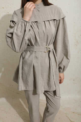 Robası Detaylı Tunik Takım Taş - 4