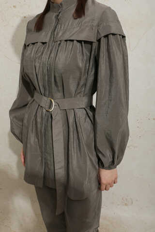 Robası Detaylı Tunik Takım Toprak - 7