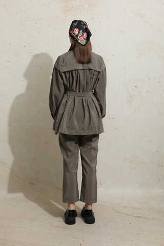 Robası Detaylı Tunik Takım Toprak - 8