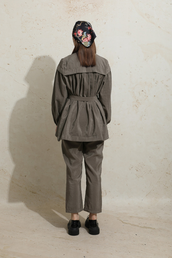 Robası Detaylı Tunik Takım Toprak - 8